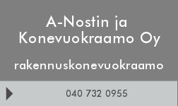 A-Nostin ja Konevuokraamo Oy logo